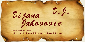 Dijana Jakovović vizit kartica